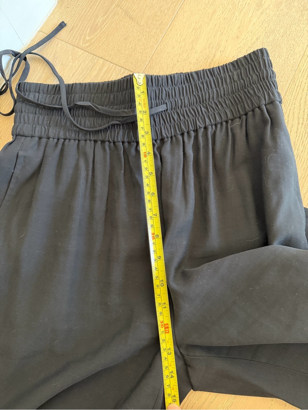 Open Edit Black Drawstring Wide-Leg Palazzo Pants - Picture 8 of 9